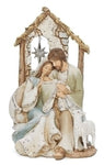 9.5" Holy Family With Bethlehem Star Statue