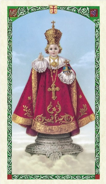 Infant of Prague Novena Prayer Holy Prayer Card Laminated (ENGLISH/SPANISH)