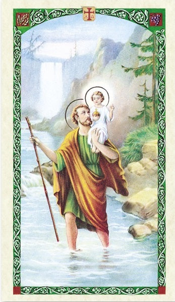 Saint Christopher Motorist Prayer Holy Prayer Card Laminated (ENGLISH/SPANISH)