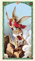 Prayer to Saint Michael the Archangel Holy Prayer Card Laminated (ENGLISH/SPANISH)