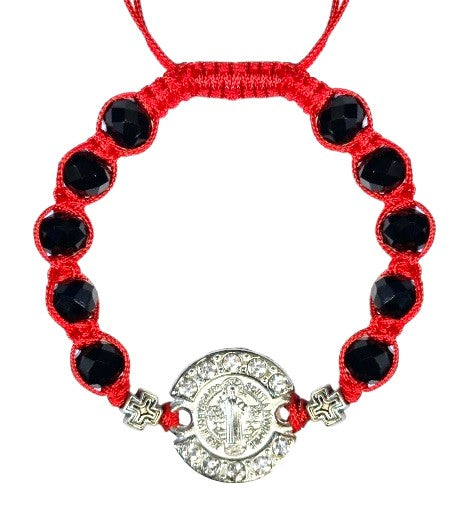 Saint Benedict Medal Cord Bracelet (MORE COLORS)
