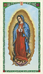 Our Lady of Guadalupe Holy Prayer Card Laminated (ENGLISH/SPANISH)
