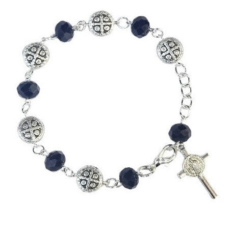 Saint Benedict Medal Rosary Bracelet (MORE COLORS)