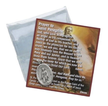 Saint Peregrine Prayer and Pendant