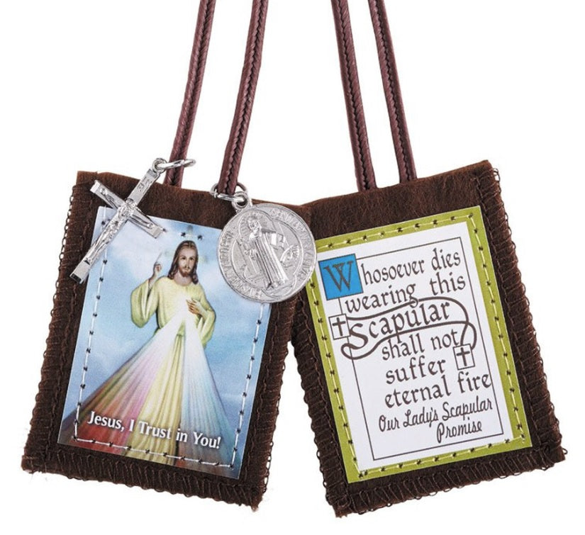 Divine Mercy Scapular with Medals
