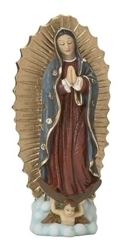 4" Our Lady of Guadalupe Statue with Prayer Card