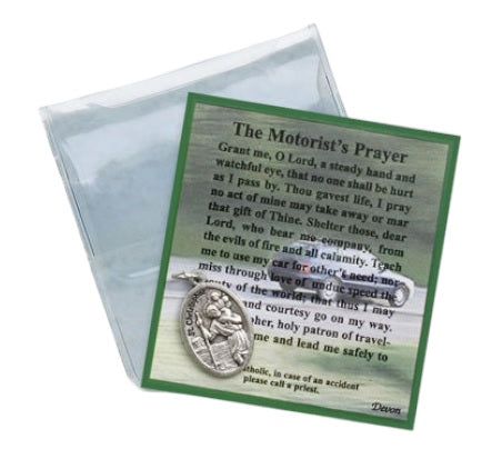 Saint Christopher Prayer and Pendant