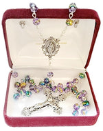 Miraculous Purple Multicolored Rosary