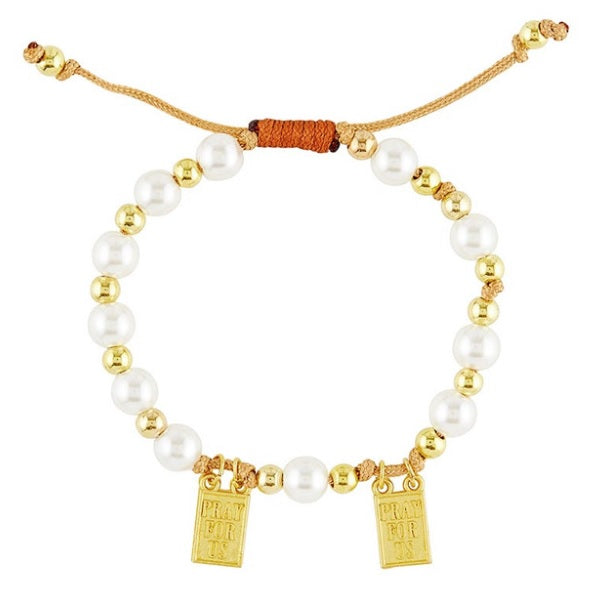 Gold Plated Scapular Cord Bracelet