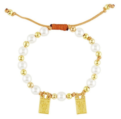 Gold Plated Scapular Cord Bracelet