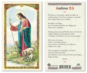 Twenty-Third Psalm Holy Prayer Card Laminated (ENGLISH/SPANISH)