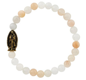 Our Lady of Guadalupe Vintage Stone Stretch Bracelet