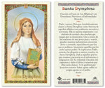 Saint Dymphna Holy Prayer Card Laminated (ENGLISH/SPANISH)