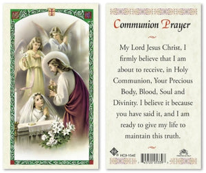 Communion Prayer Holy Prayer Card Laminated (MORE STYLES)