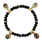 4 Medal Dangle Stretch Bracelet (MORE COLORS)