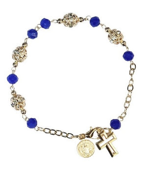 Saint Benedict Medal with Cross Bracelet (MORE COLORS)