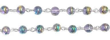 Miraculous Purple Multicolored Rosary