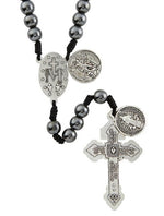 Marines Hematite with Saint Michael Rosary