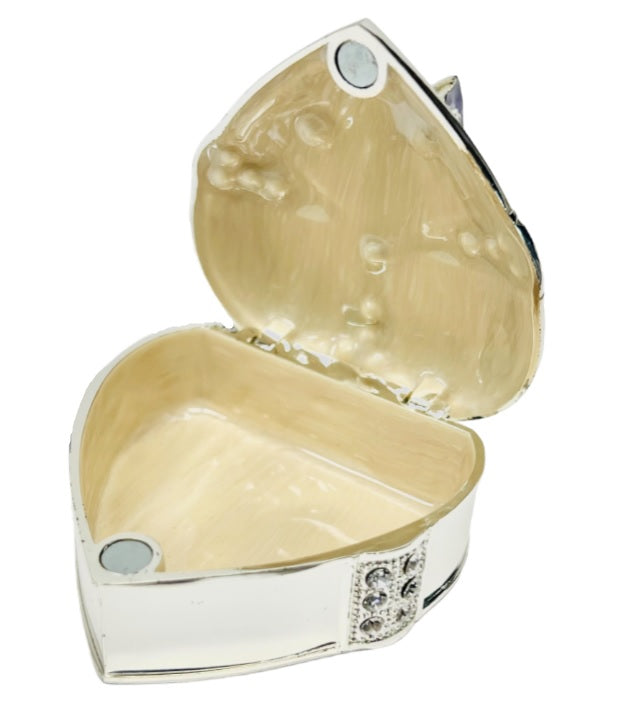 Heart Shaped Wedding Box with Bow and Coins