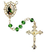 Saint Jude Green Crystal Rosary