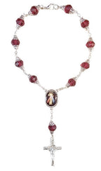 Silver Car Rosary (MORE SAINTS)