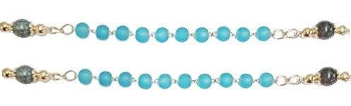 Our Lady of Grace Matte Blue Rosary