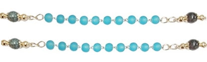Our Lady of Grace Matte Blue Rosary