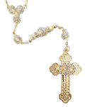 Gold Crystal Bead Wedding Rosary
