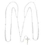 10mm Silver Clear Crystal Wedding Lasso