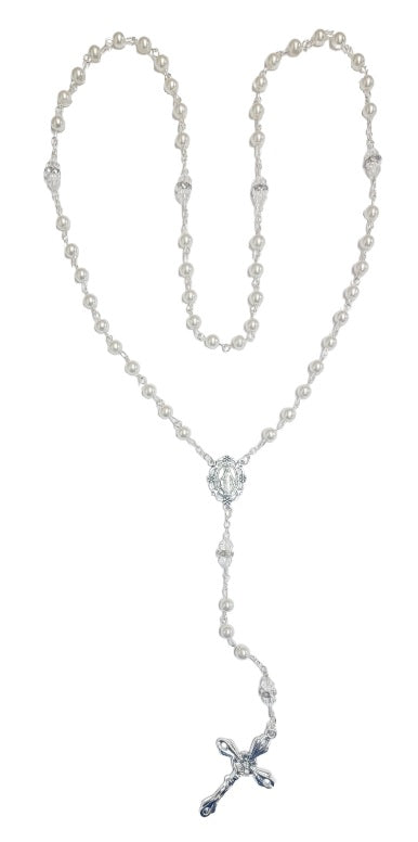 Miraculous Pearl Crystal Rosary