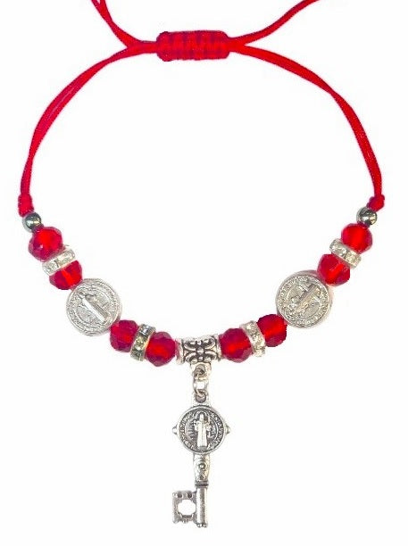 Saint Benedict Dangle Cord Bracelet