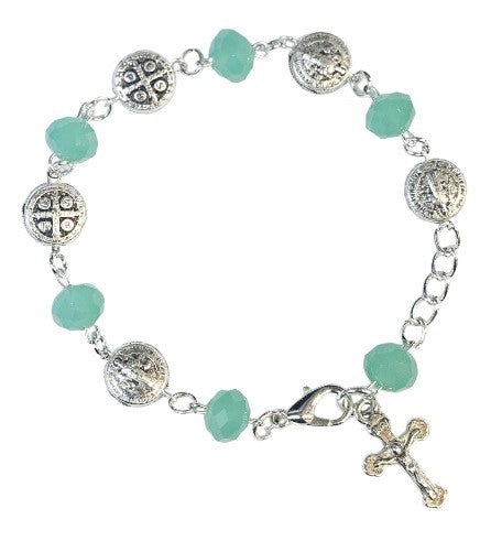 Saint Benedict Medal Rosary Bracelet (MORE COLORS)
