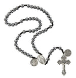 Marines Hematite with Saint Michael Rosary