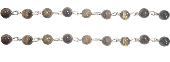 Sacred Heart of Jesus Tiger Eye Rosary