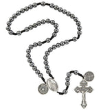 Police Hematite with Saint Michael Rosary