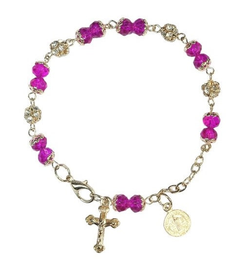 Saint Benedict Medal with Cross Bracelet (MORE COLORS)