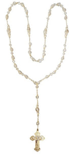 Gold Crystal Bead Wedding Rosary