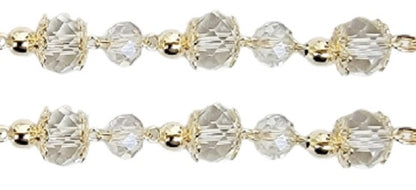 Gold Crystal Bead Wedding Rosary