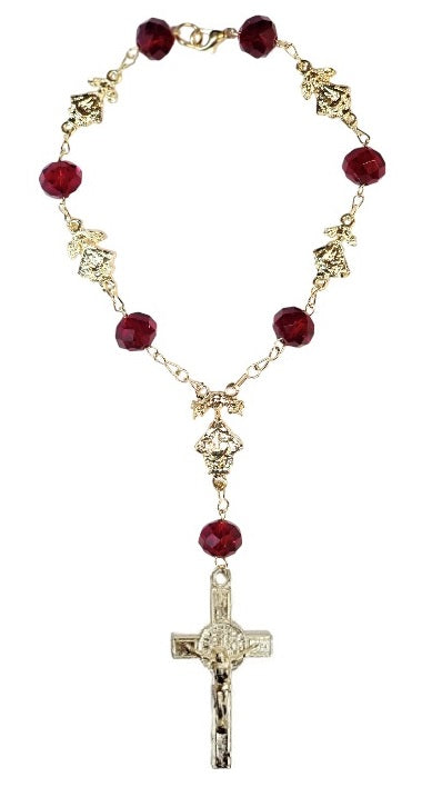 Our Lady of San Juan Gold Silhouette Car Rosary (MORE COLORS)