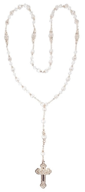 Rose Gold Crystal Bead Wedding Rosary