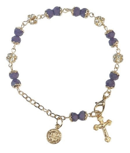 Saint Benedict Medal with Cross Bracelet (MORE COLORS)