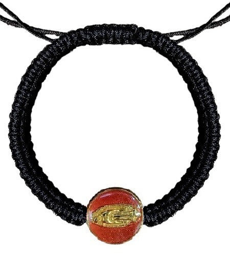 Our Lady of Guadalupe Double Sided Round Medal Cord Bracelet (MORE COLORS)