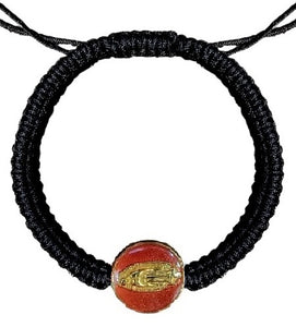 Our Lady of Guadalupe Double Sided Round Medal Cord Bracelet (MORE COLORS)