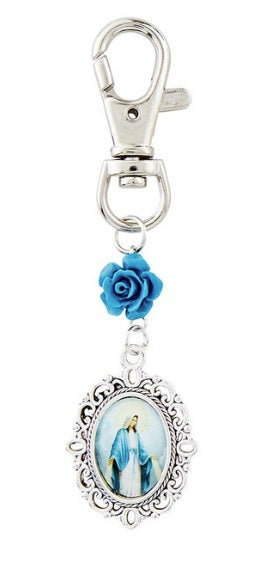 Floral Devotional Charm Clip (MORE SAINTS)