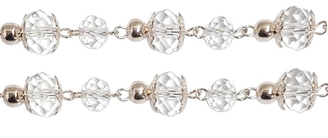 Rose Gold Crystal Bead Wedding Rosary