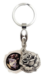 Assorted Saint Double Sided Rose Key Chain (MORE SAINTS)