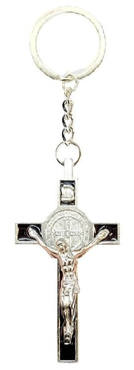 Saint Benedict Epoxy Crucifix Key Chain (MORE COLORS)
