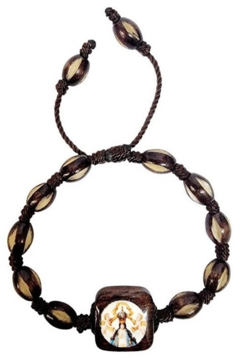 Wood Cord Bracelet (MORE SAINTS)