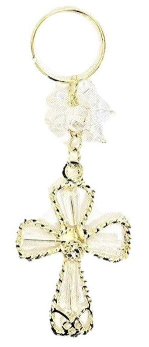Crystal Cross Key Chain