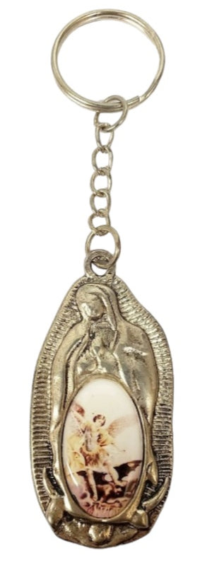 Our Lady of Guadalupe Silhouette with Assorted Saint Key Chain (MORE SAINTS)